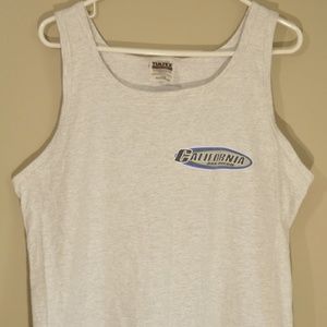 Retro San Diego California Tank Top Y2K Grey
